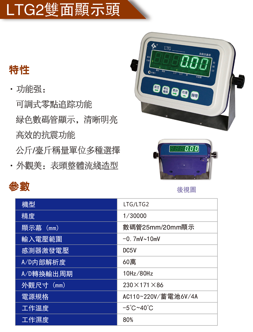 LTG2雙面顯示頭